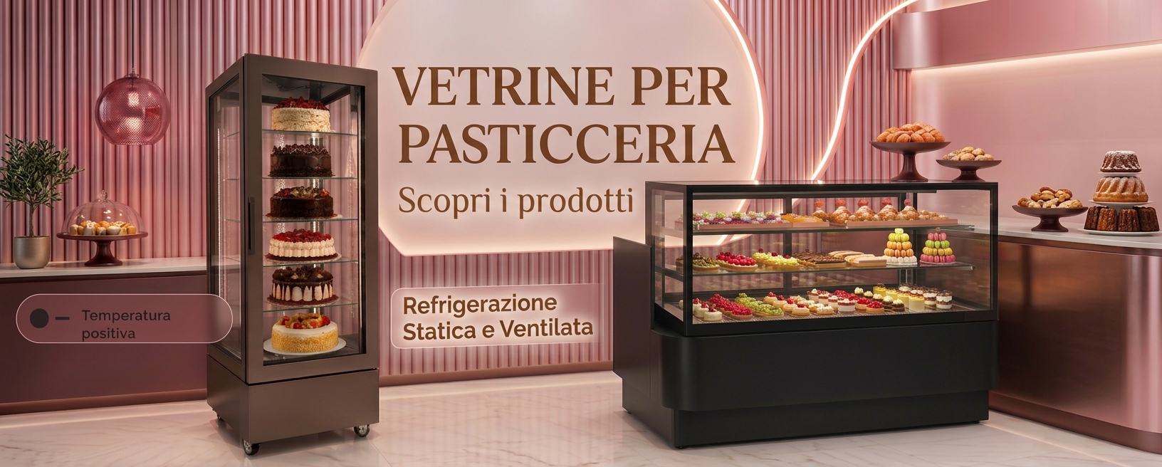 vetrina refrigerata pasticceria